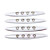 blanc butoir de porte de voiture Garde protecteur de pare-chocs - bijou de cristal inlay - plastique durable LP-610 (szc2366)