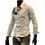  Black And White Color Placket Collision 2010 Runway Long Sleeve Casual Shirt (0482-4.15-10)