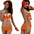  2010 nuovo arrivo gonna volant floreale bikini 3 pezzi swimwear set (0928-0512-1043)