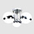  Modern 3-light Chrome Base Balls Ceiling Light(0898-FX7726-250~3)