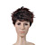  breve ricci marrone scuro completo bang capelli uomini parrucca (0463-6.13-310)