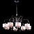  lampadario di cristallo contemporanea con 8 luci (bianco / nero ombra)