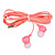  smiley in-ear-øretelefoner (fersken lyserød)
