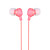  smiley in-ear-øretelefoner (fersken lyserød)