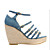  top kwaliteit denim bovenste hoge hakken sleehak met sjerp speciale gelegenheid schoen / fashion schoen (0985-k964)
