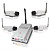  4X BNC Wireless Audio Camera with AV Receiver Range 50 Meter