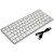  78-Key Slim Portable Rechargeable Bluetooth Wireless Keyboard - White