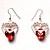  mooie strass / edelstenen met rhodium plated oorbellen
