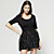  Puff Skirt Half Sleeves Waistband Round Neckline Dress / Women's Dresses  (FF-1802BF009-0853)