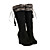  schoenleest hoge hakken korte laars met imitatie wol mode-schoen (1131-3386-8)
