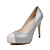  PU cuir à talons hauts fermé orteils chaussure de mode (1131-F450)