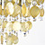  Chrome Finish Yellow Shell + Crystal Pendant Chandelier with 7 lights (K9 Crystal)