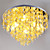  Chrome Finish Yellow Shell + Crystal Pendant Chandelier with 7 lights (K9 Crystal)