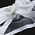  2-delt organza med sateng bånd bryllup garters i hvitt