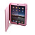  Custodia rigida in pelle PU + supporto per iPad - Rosa
