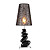  Elegant Table Light with Fabric Floral Patterned Shade (E27 Bulb Base)