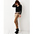  3seasons pantalones de encaje forro