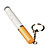  3-in-1 cigarette en forme de lampe de poche à LED blanche + laser rouge + noir de porte-clés stylo à bille (3 * LR41)