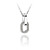  cristal brillant et alliage de platine plaqué collier à pendentif