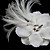  satinado con magníficas plumas / flor de la boda de diamante de imitación de novia / casco (0986-112821)