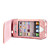  beskyttende slangeskind PU læder cover til iPhone 4 (Pink)