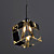  Stainless Steel 3-Light Mini Pendant Light with K9 Crystal ball Drop