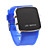  Silicone Band Modern Women Men Unisex Jelly Sport Style LED Wrist Watch - Blue