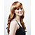  Capless Long High Quality Synthetic Nature Look Honey Brown Curly Hair Wig