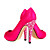  Satin Upper Stiletto Heel Pumps With Rhinestone
