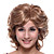  Capless mittlerer Länge hochwertige synthetische blonde mit Licht blonde lockige Haare Perücke