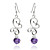 Argento 925 / strass con orecchini placcatura in platino