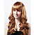 Capless Long High Quality Synthetic Nature Look Honey Brown Curly Hair Wig