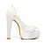  Top Quality Satin Upper High Heel Closed-toes With Lace Wedding Shoes/ Bridal Shoes