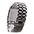  Black Metal Strip Digital Lava Style Iron Sport Couple Blue LED Faceless Wrist Watch