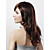  Capless Long Body Curl Brown Synthetic Wig Side Bang