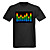  Sound and Music Activated Spectrum VU Meter EL Visualizer LED T-shirt (4*AAA)