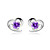  prata encantador 925 / strass brincos com chapeamento de platina