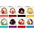  Lucky Cat Stoff Geldbörse / favor Halter in verschiedenen Prints (Set von 8)