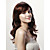  Capless Long Body Curl Brown Synthetic Wig Side Bang