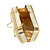  Stainless Steel Shell With Rhinestone Evening Handbags/ Clutches