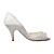  satinado elegante parte superior tacón peep toe con imitación zapatos de novia de la boda