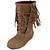  Leatherette Upper Flat Heel Mid-Calf Boots With Lace-up/Tassel Casual Shoes More colors Available