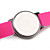  silicone grande banda clássica de discagem moda quartzo relógio mulheres homens casual - rosa vermelha