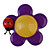  Neuheit Blume LED-Licht mit Marienkäfer (violett)
