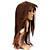  capless longue fibre 100% kasi brun foncé partie perruque costume
