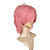 Capless Short Straight Multilayer Pink Party Costume Wig