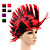  capless synthétique perruque cristate fête costumée