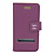  étui de protection en cuir PU pour iPhone 4 avec film de protection (violet)
