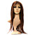  capless longue fibre 100% kasi brun foncé partie perruque costume