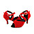  moda in tessuto rosso superiore scarpe da ballo scarpe da ballo latino per le donne